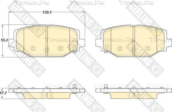 Тормозные колодки Girling задние для Fiat Freemont 2011-2016. Артикул 6119369