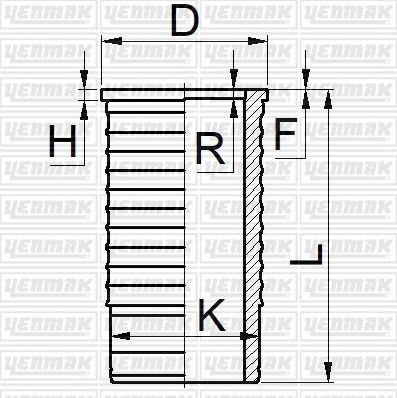 Гильза цилиндра Yenmak (Серый чугун) для Scania 3 1988-1996. Артикул 51-05925-000