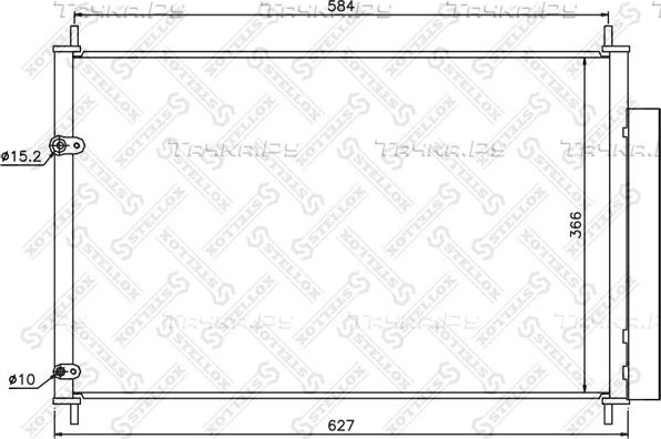 Радиатор кондиционера (конденсатор) Stellox. Артикул 10-45568-SX