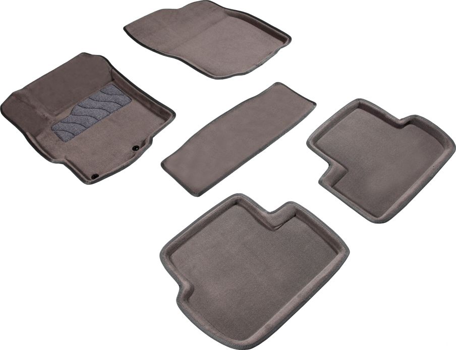 Коврики Seintex 3D ворсовые для салона Mitsubishi Lancer 10 2007-2026 Серые. Артикул 82163