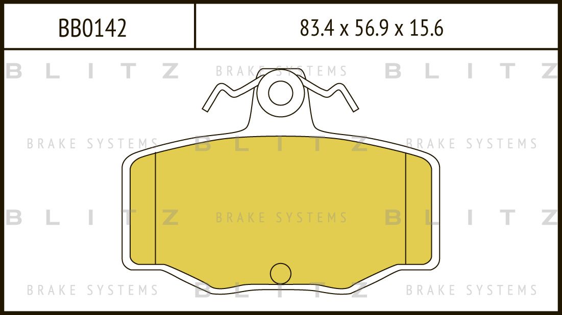 Колодки тормозные дисковые | зад | (Blitz) Blitz. Артикул BB0142