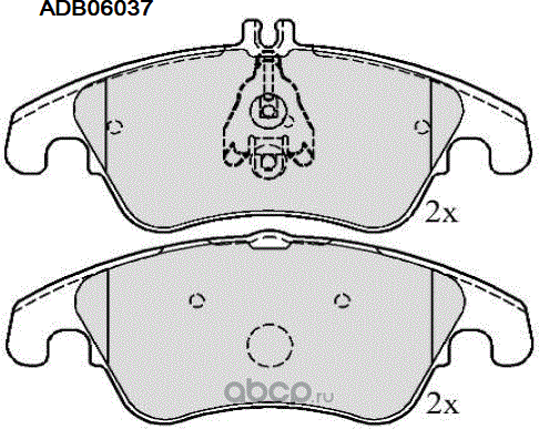 Колодки тормозные дисковые (Allied Nippon). Артикул ADB06037