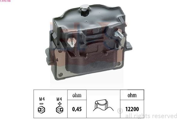 Катушка зажигания EPS Made in Italy - OE Equivalent. Артикул 1.970.198