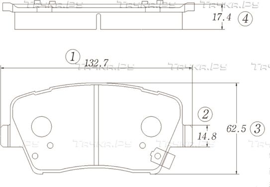 Тормозные колодки CTR. Артикул GK1398