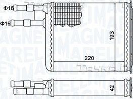 Радиатор отопителя (печки) Magneti Marelli для Fiat Ducato II 1994-2002. Артикул 350218401000