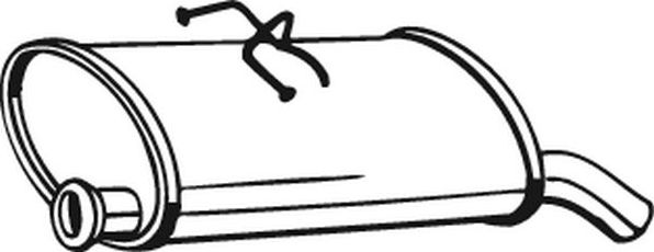 Глушитель (задняя часть) Bosal для Peugeot Partner Origin 2008-2015. Артикул 135-707