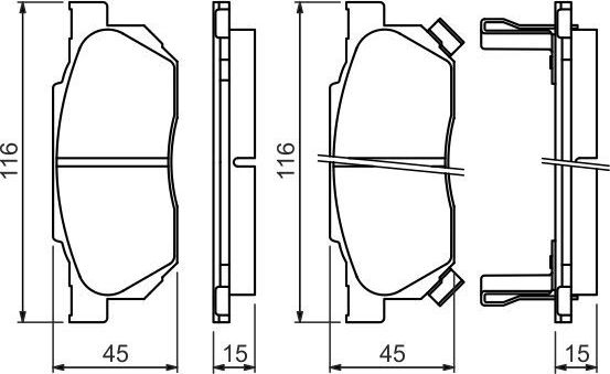 Тормозные колодки Bosch. Артикул 0 986 490 440