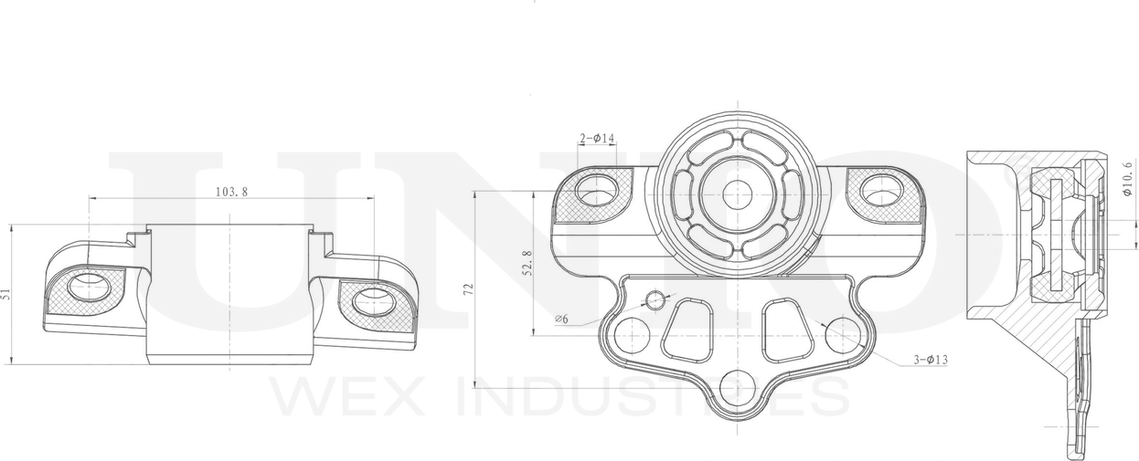 Опора амортизационной стойки (Unio). Артикул RMP-13129