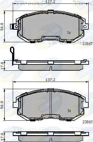 Тормозные колодки Comline Comline передние для Subaru Impreza III 2008-2012. Артикул CBP31760