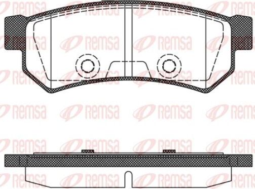 Тормозные колодки Remsa задние для Daewoo Gentra II 2013-2015. Артикул 1048.10
