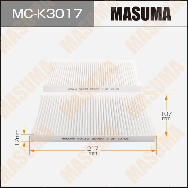 Салонный фильтр Masuma. Артикул MC-K3017