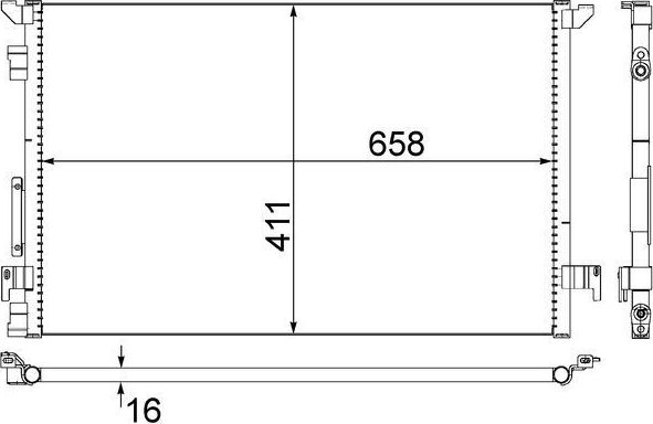 Радиатор кондиционера (конденсатор) Mahle Behr. Артикул AC 294 000S