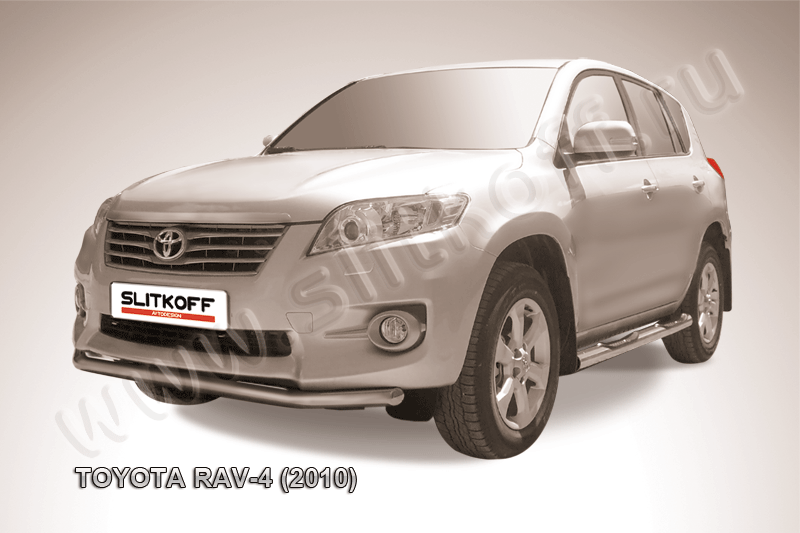 Защита Slitkoff переднего бампера d57 для Toyota RAV4 III 2010-2012. Артикул TR410-007