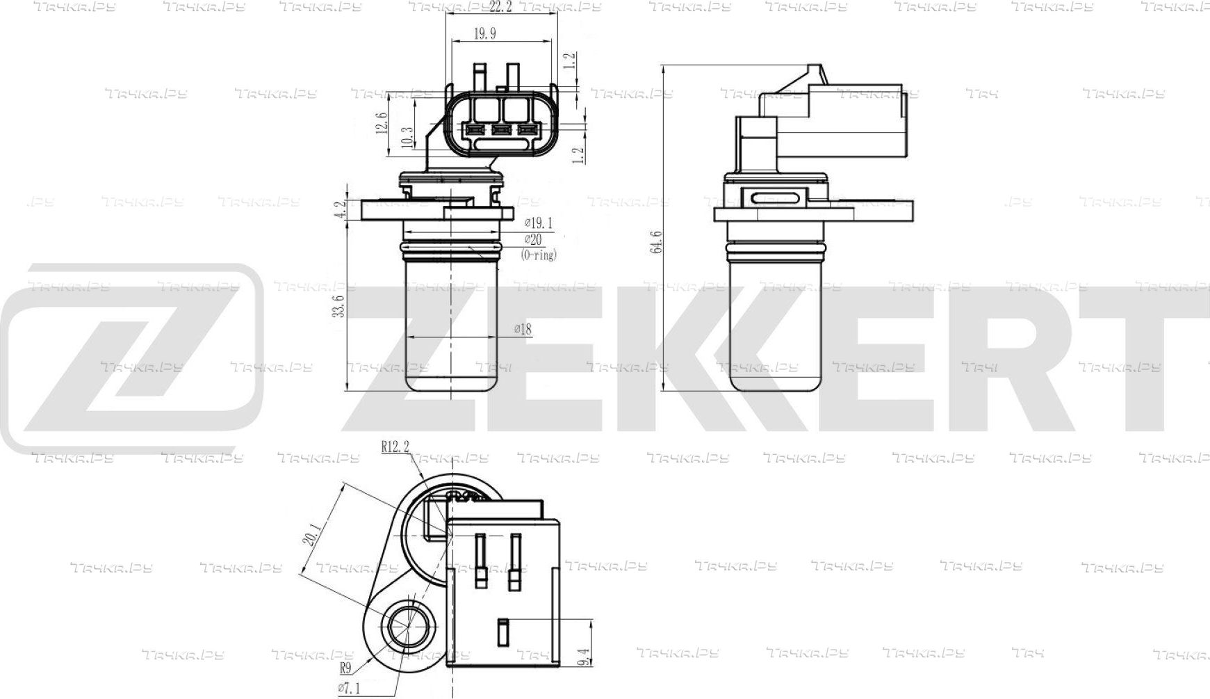 Датчик положения распредвала Zekkert. Артикул SE-5044