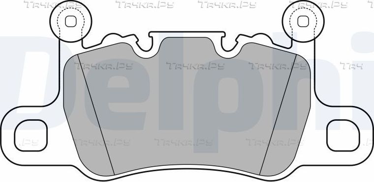 Тормозные колодки Delphi (Semi-Metallic) задние для Porsche Boxster IV 718 (982) 2021-2026. Артикул LP3655