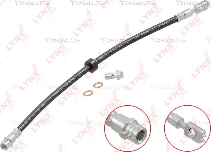 Тормозной шланг LYNXauto передний для Volkswagen Bora 1998-2004. Артикул BL-3057