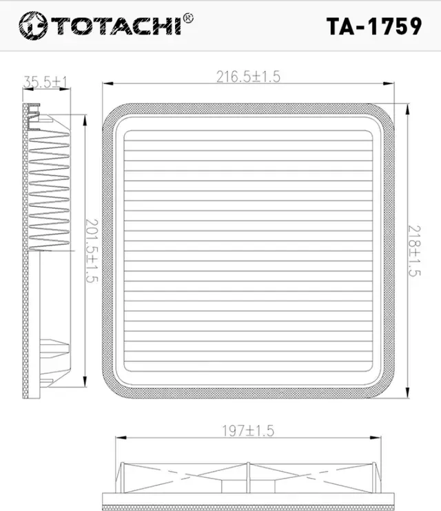 TOTACHI TA-1759 A-926 16546-AA120 MANN C 2201 Totachi. Артикул TA1759