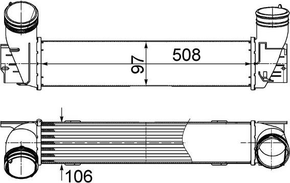 Интеркулер Mahle Behr для BMW 3 V (E90/E91/E92/E93) 2004-2013. Артикул CI 489 000S