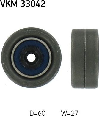Натяжной ролик (натяжитель) приводного поликлинового ремня SKF правый нижний для Citroen Jumpy I 1998-2006. Артикул VKM 33042