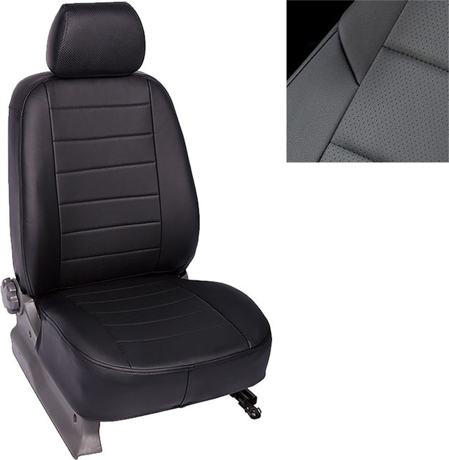Чехлы Seintex (экокожа) на сидения для Ravon Nexia R3 2015-2022, цвет Черный. Артикул 89927