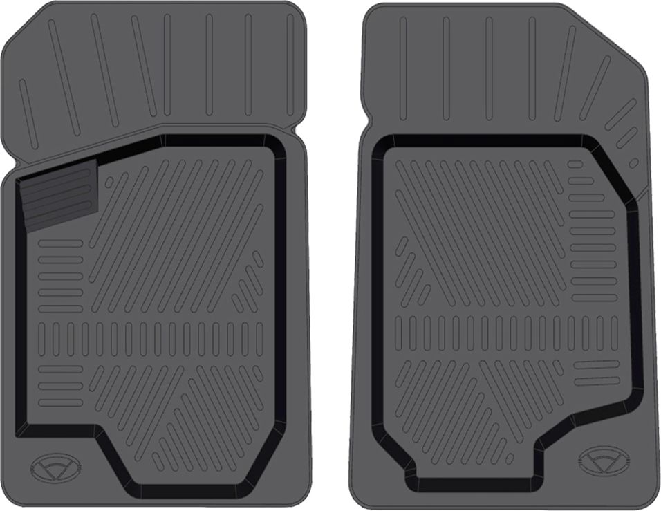 Коврики Rezkon резиновые передние для салона Opel Astra H хэтчбэк 2004-2015. Артикул 1526010200