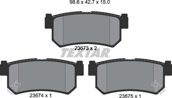 Тормозные колодки Textar. Артикул 2367301