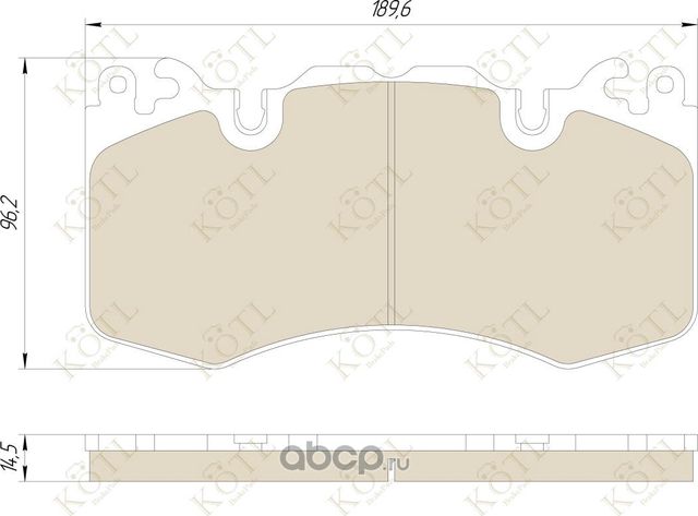 Колодки тормозные дисковые передние к-т LAND ROVER DISCOVERY/RANGE ROVER/SPORT 3.0 (Kotl). Артикул 1834kt