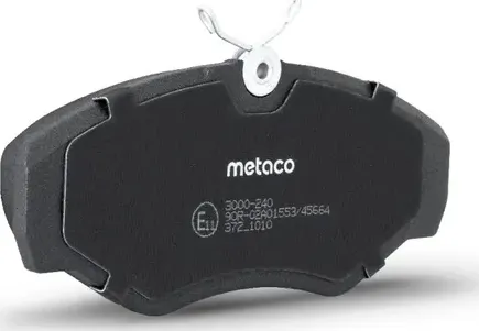 Колодки тормозные передние к-кт (Metaco). Артикул 3000240