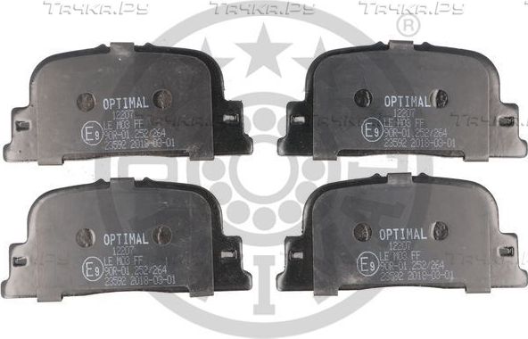 Тормозные колодки Optimal задние для Toyota Opa I 2000-2005. Артикул BP-12207
