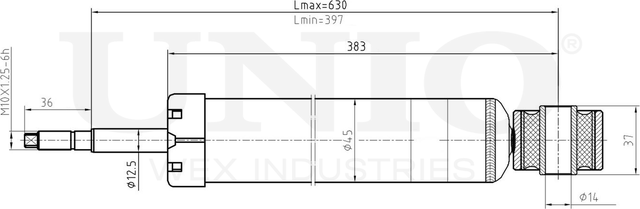 Амортизатор подвески (Unio). Артикул SAB-10496