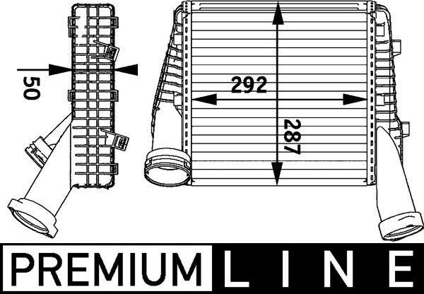 Интеркулер Mahle Premium для Audi Q7 I (4L) 2006-2015. Артикул CI 141 000P