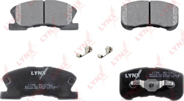 Тормозные колодки LYNXauto передние для Daihatsu Move II 1998-2002. Артикул BD-2401