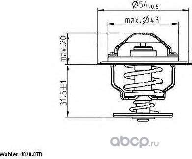 Термостат (Wahler). Артикул 482087D