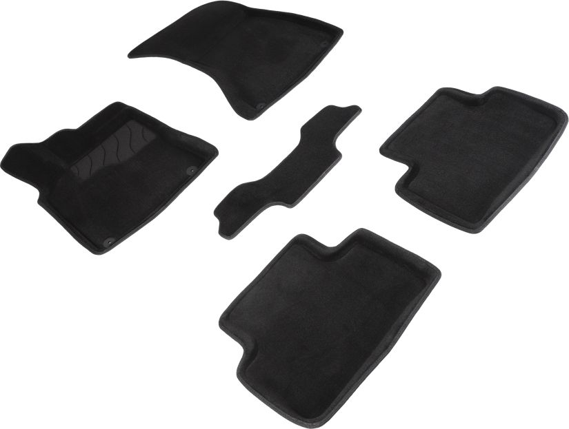 Коврики Seintex 3D ворсовые для салона Porsche Macan I рестайлинг 2018-2026 ЧЕРНЫЕ. Артикул 96469