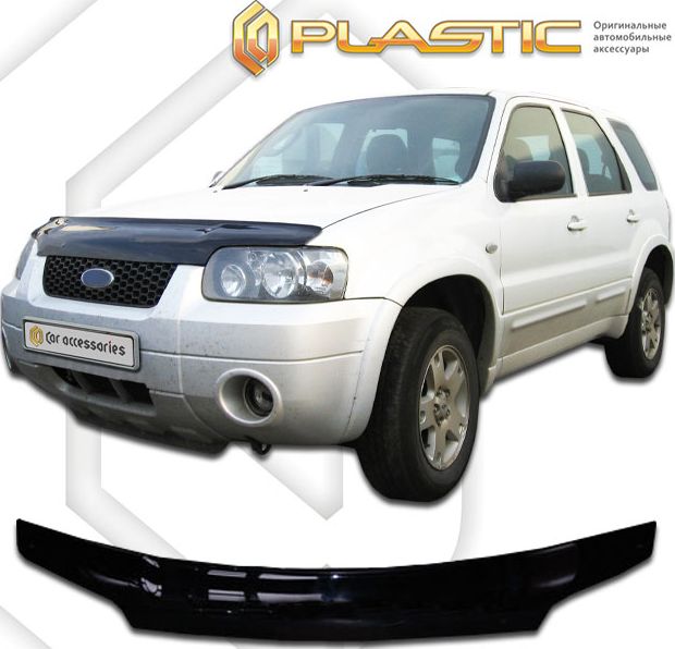 Дефлектор СА Пластик для капота (Classic черный) Ford Maverick  2000-2007. Артикул 2010010100858