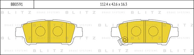 Колодки тормозные TOYOTA AVENSIS/PREVIA 01- задн. (Blitz) Blitz. Артикул BB0591