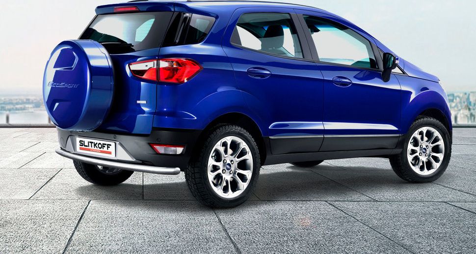 Защита Slitkoff заднего бампера d57 для Ford EcoSport I рестайлинг 2017-2026. Артикул FES006