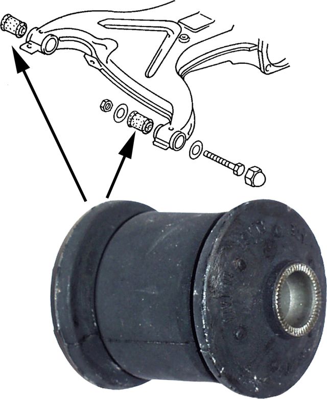 Сайлентблок заднего рычага подвески JP Group Classic для Volkswagen Transporter T3 1979-1992. Артикул 1150301000