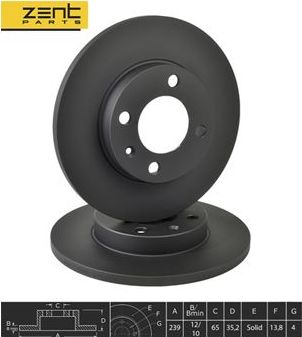 Тормозной диск Zentparts. Артикул Z06264