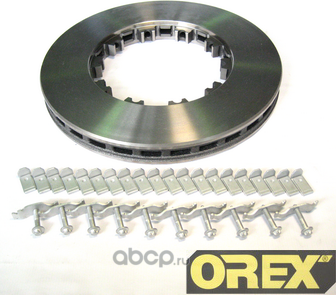 Диск тормозной (с установочным комплектом) DAF CF65/75/85, XF95/105 (OEM version (Orex). Артикул OR445001