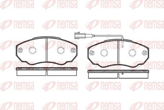 Тормозные колодки Remsa передние для Fiat Ducato II 1994-2006. Артикул 0960.01