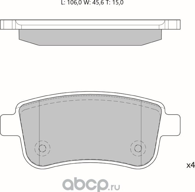 Колодки тормозные дисковые Avantech (противоскрипная пластина в компл.). Артикул AV188