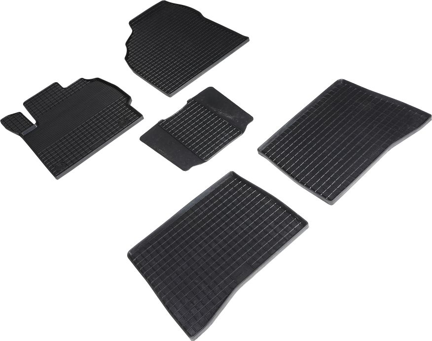 Коврики резиновые Seintex с узором сетка для салона Toyota Prius III (XW30) 2009-2015. Артикул 96850