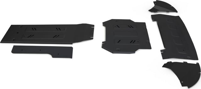 Защита Rival для радиатора, картера и КПП (черная) Genesis GV70 2021-2026. Артикул K333.2397.1