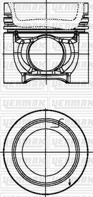 Поршень Yenmak. Артикул 31-04586-000