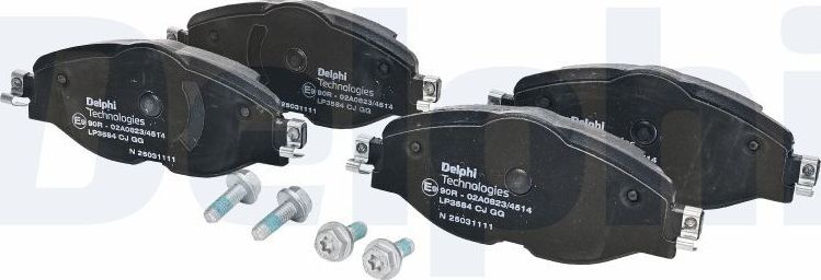 Тормозные колодки Delphi (Low-Metallic). Артикул LP3584