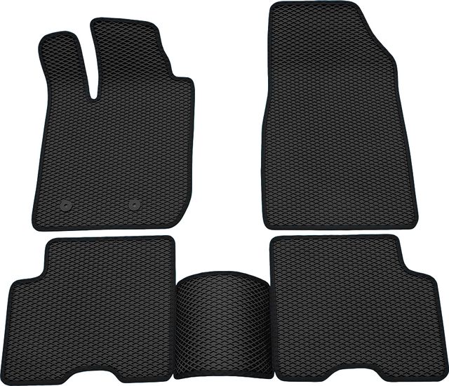 Коврики Rezkon EVA для салона Renault Arkana I 2019-2026 Черный кант. Артикул 9029040101