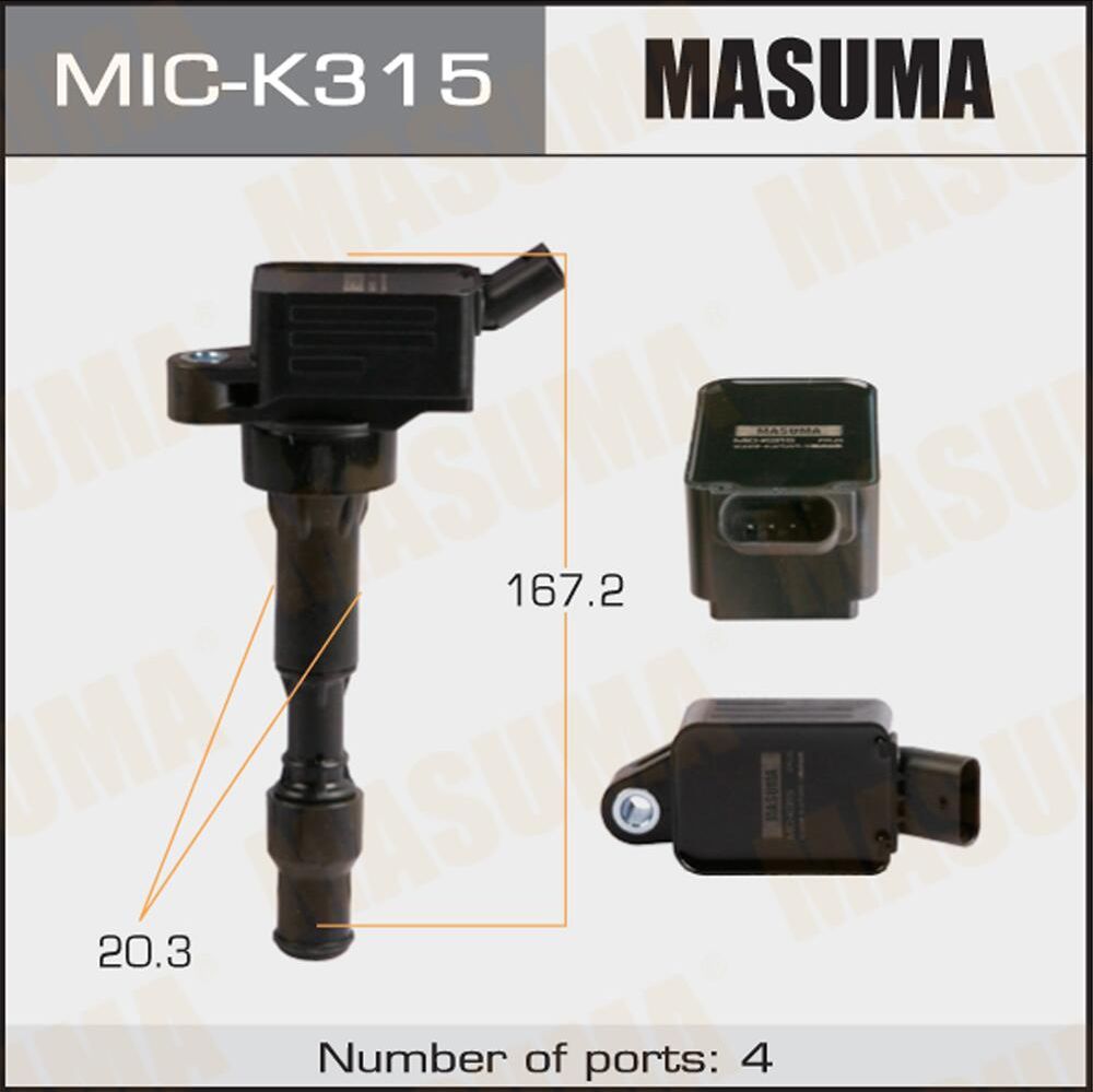 Катушка зажигания Masuma. Артикул MIC-K315
