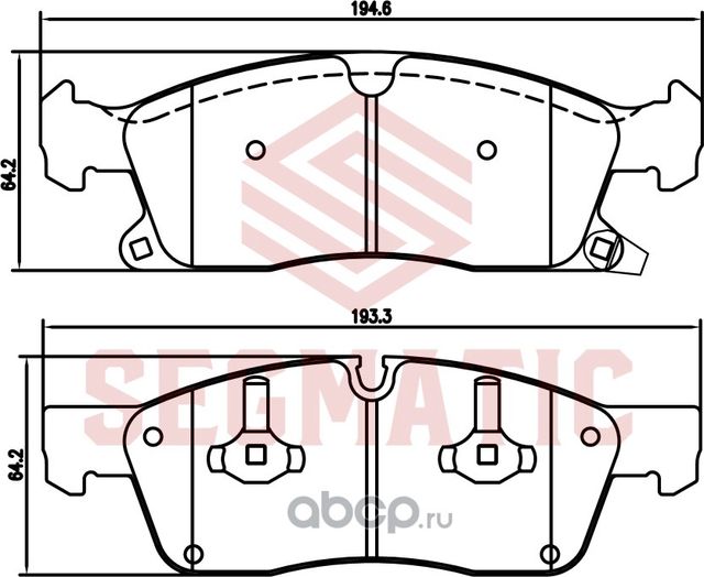 Колодка торм диск пер (Segmatic). Артикул SGBP2680