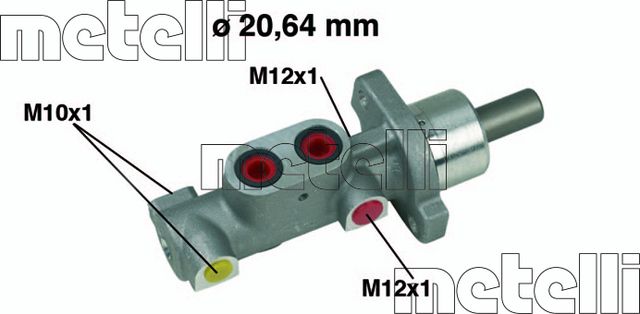 Тормозной цилиндр главный Metelli (алюминий) для Peugeot 206 1998-2012. Артикул 05-0363